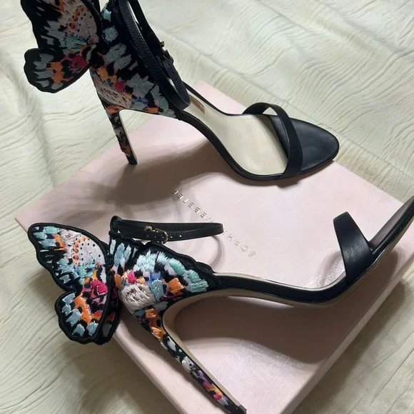 Sophia Webster Chiara Butterfly Embroidered Heels - Picture 3 of 6